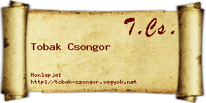 Tobak Csongor névjegykártya