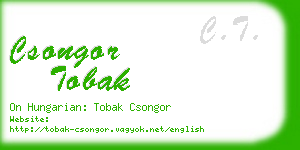 csongor tobak business card